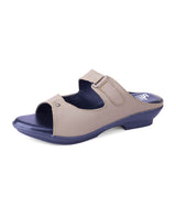 ladies heel brown chappals 05114