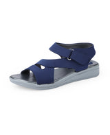 Ladies heel blue sandals 05115