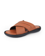 Men's brown chappals 05123
