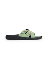 LADIES FLAT GREEN CHAPPALS 05130
