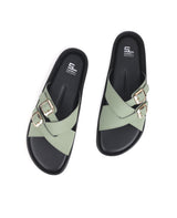 LADIES FLAT GREEN CHAPPALS 05130