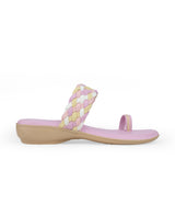 Ladies heel pink chappals 05365