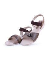 Ladies Heel brown sandals 05571