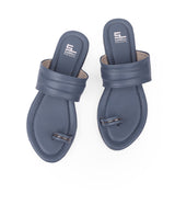 Ladies flat gray chappals 05573