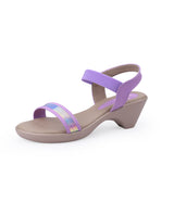 Ladies Heel purple sandals 05576