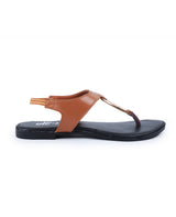 ladies flat brown sandals 05581