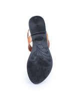 ladies flat brown sandals 05581