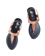 ladies flat brown sandals 05581