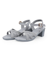 Ladies Heel gray sandals 05728