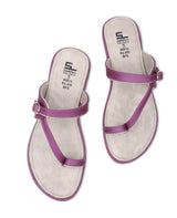 ladies flat purple chappals 05813