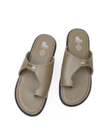 Ladies Flat Green Chappals 05814