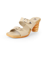 ladies heel partywear beige chappals 05953