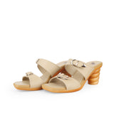 ladies heel partywear beige chappals 05953