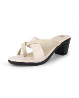 ladies heel beige chappals 05954