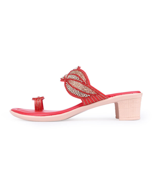 LADIES HEEL PARTY WEAR CHAPPAL 06908