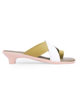 Ladies heel green chappals 06911