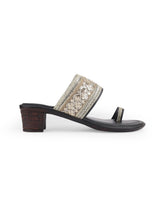 ladies heel black party wear chappals 06914