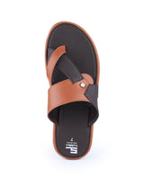 Men's brown chappals 07668