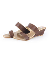 ladies heel chappals Brown 08487
