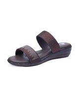 Ladies heel brown chappals 08610