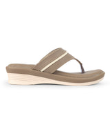 ladies heel chappals beige 09074