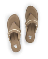 ladies heel chappals beige 09074