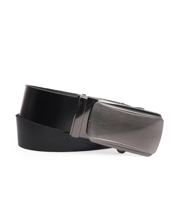 MEN BLACK LEATHER BELT (Assorted Buckles) 09232