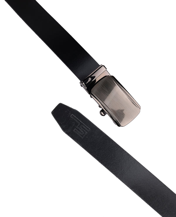 MEN BLACK LEATHER BELT (Assorted Buckles) 09232