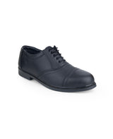 Men's leather black oxford shoes 09486