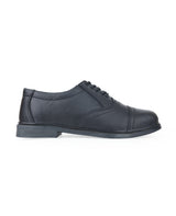 Men's leather black oxford shoes 09486