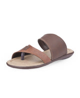 Men's brown chappals 09716