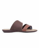 Men's brown chappals 09716