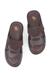 Men's brown chappals 09718