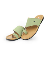 Men's green chappals 09727