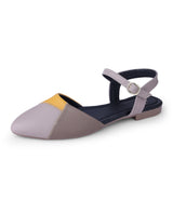 ladies flat gray sandals 09868