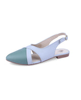 ladies flat green sandals 09869
