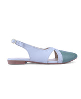 ladies flat green sandals 09869