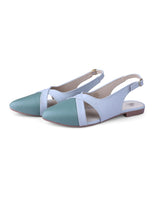 ladies flat green sandals 09869