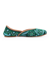 LADIES GREEN JUTTI 100875
