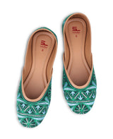 LADIES GREEN JUTTI 100875