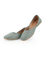 LADIES GREEN JUTTI 100884