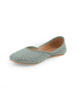 LADIES GREEN JUTTI 100884