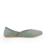 LADIES GREEN JUTTI 100884