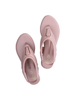 ladies peach flat sandal 10214