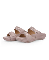 Ladies heel comfort peach chappals  102575