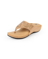 ladies comfort tan chappals 102577