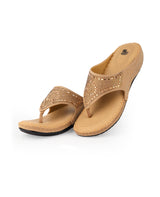 ladies comfort tan chappals 102577