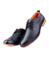 Men's premium leather formal black shoes 102976