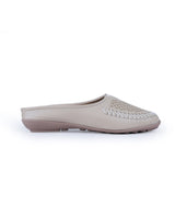 Ladies beige half shoes 104437