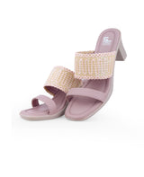 ladies heel partywear pink chappals 104650
